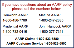 AARP Long Term Care Insurance Contacts